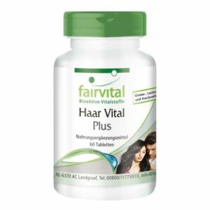 Haar Vital Plus 60 Tabletten | kraftvolles Haar, weniger Haarausfall | fairvital