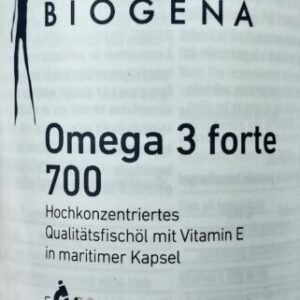 Original BIOGENA Omega 3 forte 700 hochkonzentriertes Qualitätsfischöl Vitamin E