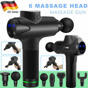 Electric Massage Gun Massagepistole Massager Muscle Massagegerät mit 6 Köpfe LCD