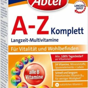 Abtei A-Z Komplett Langzeit-Multivitamine Nahrungsergänzungsmittel 40 Tabletten