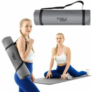 Trex Sport Gymnastikmatte extra dick und weich Fitnessmatte 180x60x1cm Grau