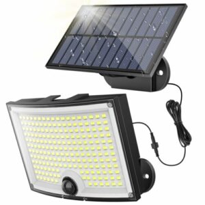 Nipify 2 Stück Solarlampen Für Außen Mit Bewegungsmelder, 310LED 3 Modi Solarleu