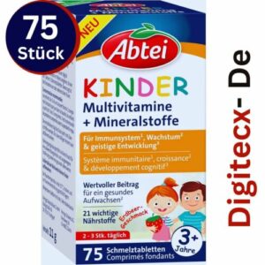 Abtei Kinder Multivitamine + Mineralstoffe 75 Schmelztabletten Neu & OVP