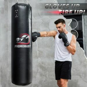 Prorobust Boxsack Set 120cm PU Heavy Duty 12OZ Boxhandschuhen MMA Kickboxen Trai