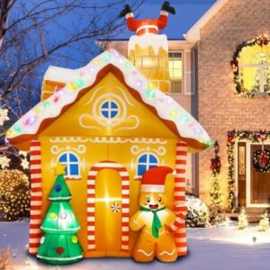 Aufblasbare Weihnachtsdeko Lebkuchen Haus Weihnachtsdeko Aufblasbar mit LED