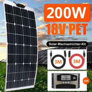 Gliese 200W Solarpanel Flexibel Kit Solarmodul Solarzelle MONO Wohnmobile Boot