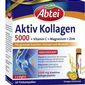 Abtei Aktiv Kollagen 5000 für gesunde Knochen Knorpel Muskeln mit Vitamin C OVP