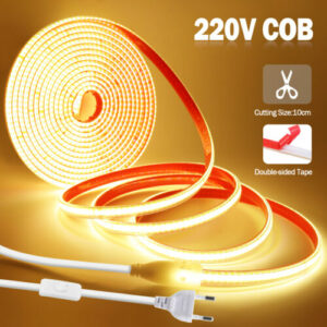 230V COB LED Streifen Stripe Lichtband Selbstklebend Lichterkette Wasserdicht