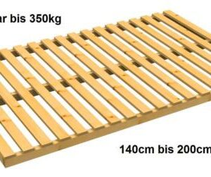 Lattenrost Lattenrahmen Bettrost bis 350kg belastbar zerlegt mit Breite Leisten