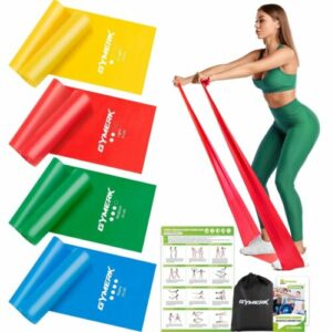 4er Fitnessband Set von GYMERK – Ideal für Yoga, Muskelaufbau & Physiotherapie