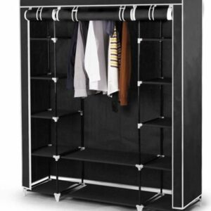 Best For Home Faltschrank Stoffschrank Kleiderschrank 175x150x45 cm SCHWARZ