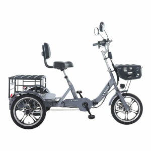 Cargo Trike mit Korb 400W Elektro Dreirad E-Bike 20 Zoll 3 Räder Fahrrad