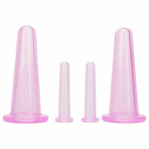 4Pcs Silikon-Gesichtsmassage-Schröpfen Schröpfgerät, Gesichts-Schröpfen-Set B6N4