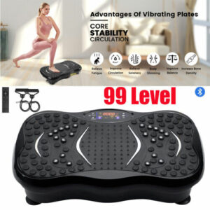 Vibrationsplatte Vibrationstrainer Fitness Rüttelplatte 99 Level 150kg Schwarz