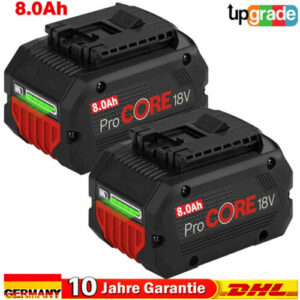 2X 8Ah Original Akku für Bosch 18V Professional GBA GSR GSB BAT618 BAT609 BAT620