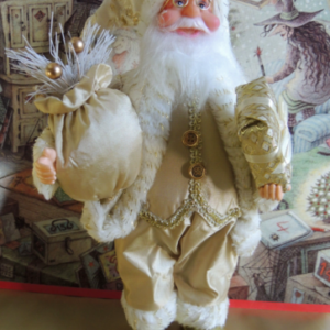 Weihnachtsmann Deko Nikolaus Santa Claus Weihnachten Christmas -- Gold