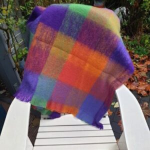 Mohairdecke/ Wohndecke/ Plaid***142x185***bunt**NEU!