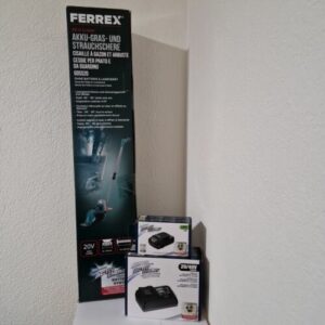 Ferrex GDSS20 Akku Gras und Strauchschere Ladegerät und 20V Akku GRATIS!