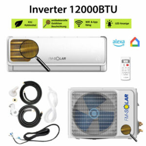 Split Klimaanlage 12000BTU Klimagerät Inverter WLAN 3,5kW Splitgerät 3m Leitung