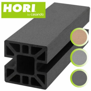 HORI WPC Pfosten Sichtschutzzaun Stecksystem Zaun Garten Gartenzaun