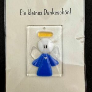 Schutzengel aus Glas, Glücksbringer, Weihnachtsdeko, Gastgeschenk Weihnachten