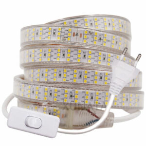 230V An/Aus LED Streifen Stripe Band Leiste 2835 276LEDs/M Lichtband Wasserdicht