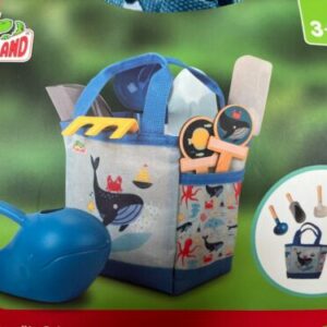 Playland Kinder Gartengeräte Set mit Zubehör Gartenarbeit Set blau Neu