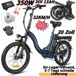 Elektrofahrrad Samebike CY20 20 Zoll 350W Citybike 12Ah Klapprad Pedelec Ebike