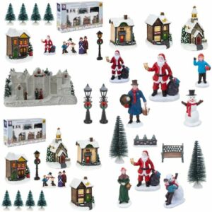 Weihnachten Mini Dorf Szene Ornamente/Figuren - Design wählen