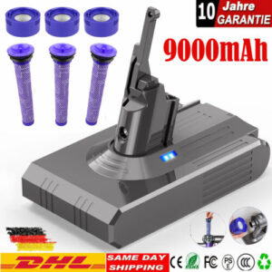 9000mAh Akku für Dyson V8 SV10 Batterie Absolute V8 Animal 967834-02 Clean 21.6V