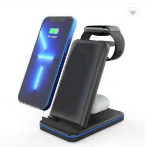 3 IN 1 Ladestation  Wireless Charger 15W Max Induktive für Samsung Appel Qi