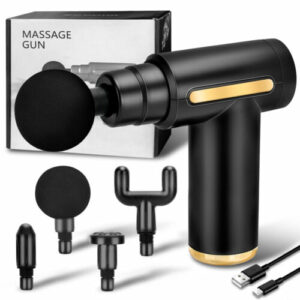 WOW! MINI Massage Gun Deep TissueMuscle Handheld Percussion Massagerät schwarz