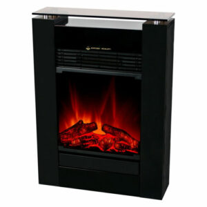 El Fuego Elektrokamin Tessin Schwarz 900/1800W Dekokamin Fernbedienung NEU