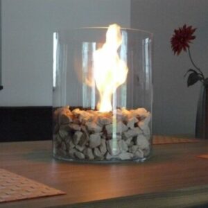 Design Deko Feuer Glas Bio Ethanol Gel Kamin Tischfeuer Stelle In & Outdoor 35cm