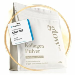 Glow25® Kollagen Pulver - Das Original - Premium Kollagen Hydrolysat- [450g]