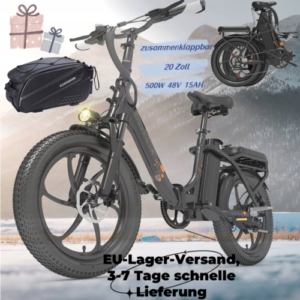 Elektrofahrrad 20 Zoll eBike 48V 15AH E-Mountainbike 35km/h City ebike 500W