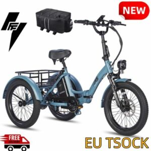 NEW 20 Zoll E-Bike Elektro Dreirad Cruiser Bike Trike Tragbares 3-Rad-Fahrrad