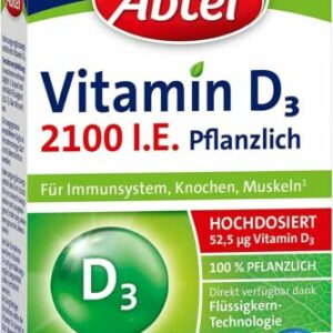 Abtei Vitamin D3 Pflanzlich - Für Immunsystem, Knochen Und Muskeln Veganes