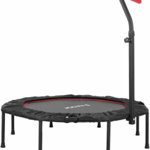 Ø128cm Fitnesstrampolin Mini Trampolin Griff Gummiseil Federung Sport 150kg