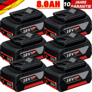 6X Original 8Ah Akku für Bosch 18V Professional GBA GSR GSB BAT618 BAT609 BAT620