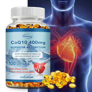 CoQ10 400mg-Ubichinon Hohe Absorption Coenzym Q10 Herz-Kreislauf Herz Gesundheit