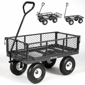 Bollerwagen Handwagen Transportwagen 300 kg Gartenwagen mit Vollgummi-Luftreifen