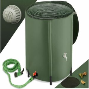 tectake Regenwassertank für Garten und Camping, Tonne faltbar, Regentonne mit...