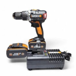 WORX WX373.3 Akku Schlagbohrschrauber Set 20V, 2 Li-Ion Akkus 4Ah, 60Nm