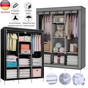 2025 Kleiderschrank Stoffschrank Neu Faltschrank Stoffkleiderschrank Schrank DE