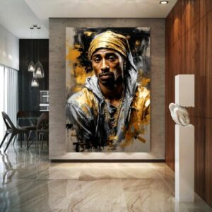 ✅ WANDBILD TUPAC SHAKUR RAPPER LUXUS KUNSTDRUCK ACRYLGLAS, LEINWAND, POSTER DEKO