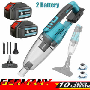 Akku Staubsauger Handstaubsauger für Makita 18V Akku mit 2Batterie + Ladegerät