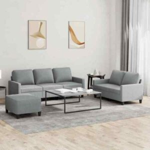 Sofagarnitur mit Kissen Stoff  Sofa Couch Garnitur Schlaffunktion Wohnlandschaft