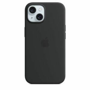 Apple iPhone 15 Silikon Case mit Magsafe - Schwarz