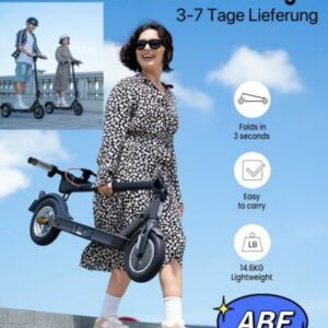 HOT 10 Zoll E Scooter mit Straßenzulassung ABE Reifen Elektroscooter mit Blinker